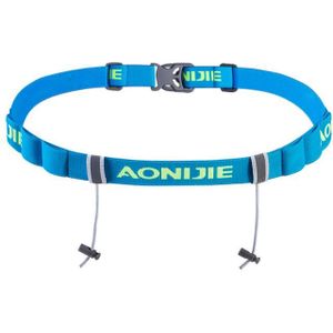 Aonijie Mannen Vrouwen Unisex Triathlon Marathon Ras Riem Met Gel Houder Running Elastische Reflecterende Flexibele Nummer Canvas Riem