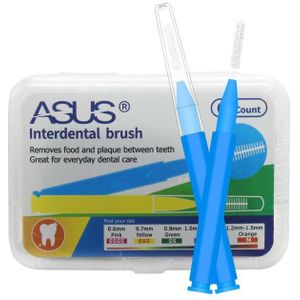 60Pcs 0.6-1.5Mm Interdentale Borstels Gezondheidszorg Tand Push-Pull Escova Verwijdert Voedsel En Plaque Beter tanden Mondhygiëne Tool