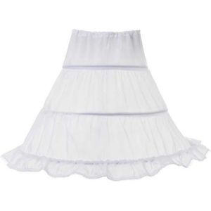 Meisjes Prinses Witte Petticoat Metalen Beugel Katoen Ruches Onderrok Kids 2-12T Chemise Party Accessoires Supplies