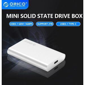 Orico Msg All-Aluminium UBS3.0 In-Line Msata Harde Schijf Doos Laptop Solid State Ssd Mini Draagbare Externe doos