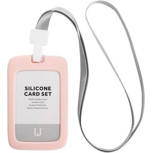 1Pcs Siliconen Eenvoudige Lanyard Badge Werkkaart Student Maaltijdkaart Bus Kaart Access Card Set