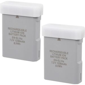 2 × EN-EL14a Digitale Camera Batterij Voor Nikon EN-EL14a EN-EL14 Batterij Df D5300 D5200 D5100 D3300 D3200 D3100 P7100 P7700 p7800