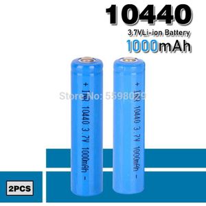 3.7V 10440 Aaa Lithium Batterij Hoge Capaciteit 1000 Mah Li-Ion Oplaadbare Batterij Voor Led Zaklampen Koplampen Draadloze Muis