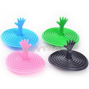 1Pcs Mooie Handvorm Wastafel Plug Water Stekker Rubber Zinken Bad Stop Kleur Willekeurige Jetting Milieuvriendelijke