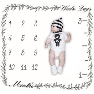 Leuke Baby Die Doeken Wrap Katoen Dekens Gedrukt Peuter Infant Verjaardag Fotografie Props Wandelwagen Cover Bad Spelen Mat