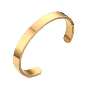 JHSL Eenvoudige Metalen Rvs Man Mannen Manchet Armbanden Zwart Goud Zilver Goud Kleur Mode-sieraden