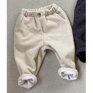 Kinderen Corduroy Broek 2022 Winter Baby Plus Fluwelen Van Losse Casual Wild Broek Jongens Rechte Broek Jongen Warm broek