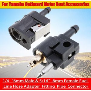 1/4 ″ 6mm Male & 5/16 ″ 8mm Female Fuel Line Hose Adapter Fitting Pipe Connector for Yamaha Outboard Motor Boat Accessories