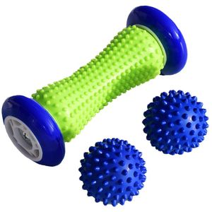 3Pcs Spiky Voet Roller Massage Bal Body Relax Pijnbestrijding Terug Been Massager Set