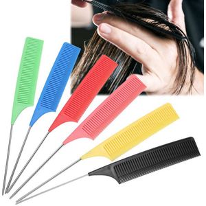6Pcs Borstel Salon Benadrukken Haar Kam Verven Haar Aparte Staart Kam Kappers Gereedschap Professionele Haar Styling Tool Kit