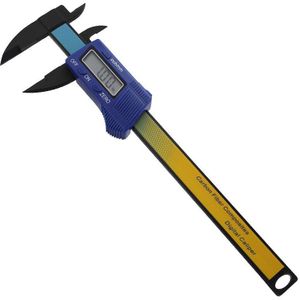150Mm/6 "Koolstofvezel Digitale Schuifmaat 100Mm/4Inch Plastic Schuifmaat Gauge Elektronische Plastic remklauw Slider Heerser Gauge