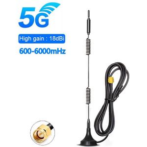 1Pcs Magnetische Antenne 5G 4G 3G 2G 600-6000Mhz 18dBi Sma Male Met 3M Kabel 2.4G Wifi Antenne Voor Modem Draadloze Router