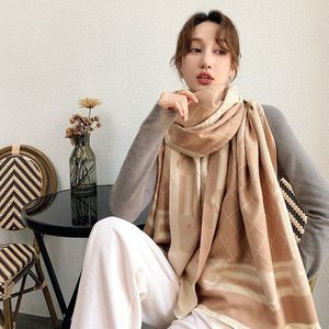 Kasjmier Sjaal Vrouwen Winter Pashmina Sjaal Wrap Plaid Gedrukt Lady Dikke Warme Deken Vrouwelijke Stola