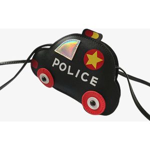 Trendy Kinderen Mode Politie Auto Crossbody Tas Mode Rits Auto Vormige Mini Schoudertas Purse Voor Kids Reizen