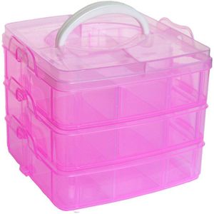 Opslag Desktop Clear Plastic Craft Kralen Sieraden Organizer Compartiment Tool Box Case Dozen High19OCT25