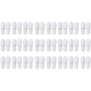 Wegwerp Slippers, 24 Pairs Gesloten Teen Wegwerp Slippers Fit Maat Voor Mannen En Vrouwen Voor Hotel, spa Gast Gebruikt, (Wit)