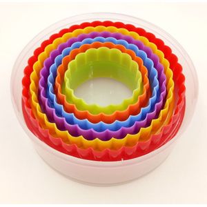 6Pcs Muffin Cup Voor Keuken Ronde Plastic Diy Bakken Cakevorm Muffin Keuken Bakken Candy Cake Decoratie Diy Tool