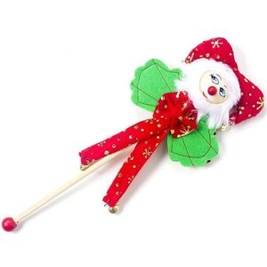 Kerst Klokken Pluche Pop Decor Hand Ring Klokken Met Houten Handvat Kids Toy Thuis Ornamenten Adornos De Navidad