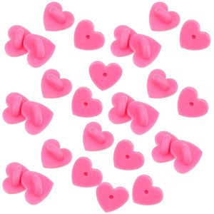 200Pcs Rubber Pin Backs Hart Broche Gesp Broche Hart Vorm Diy Accessoire