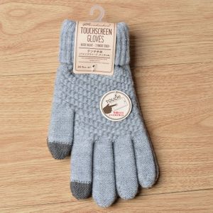 Vrouwen Mannen Winter Handschoen Touchscreen Handschoenen Herfst Herfst Warm Houden Gehaakte Gebreide Volledige Vinger Wanten Guantes Vrouwelijke Paar