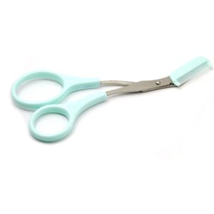 Wenkbrauw Trimmer Schaar Met Kam Facial Ontharing Grooming Shaping Scheerapparaat Cosmetische Make-Up Accessoires Wenkbrauw Schaar