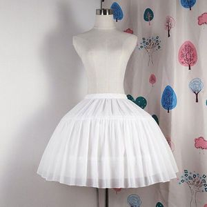 Witte Petticoat A-Lijn 2 Hoops Vrouwen Korte Jurk Onderrok Ballet Crinoline Petticoat Meisjes Onderrok Elastische Taille