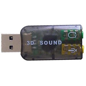 Virtual 5.1-Kanaals Track 3D Sound Card Speaker Microfoon Koptelefoon Audio Adapter E2shopping QJY99