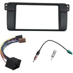 Dubbel Din Radio Fascia voor BMW 3 Serie E46 1998-2005 Stereo Panel Dash Trim Kit Frame Surround Plaat bezel