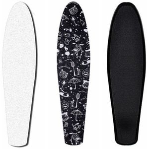 Anti-Slip 22Inch Board Sticker Skateboard Sticker Solid/Gedrukt Waterdichte Lijm Enkele Rocker Schuurpapier Voor Penny Board