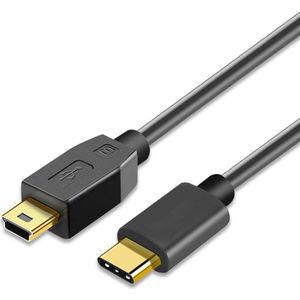 Type C USB-C Naar Mini Usb Kabel Voor PS3 Game Controller Gopro Hero Hd, Hero 3 +,MP3 Speler, Digitale Camera En Meer