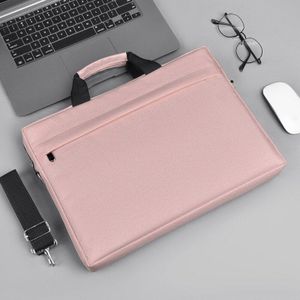 Aktetas Laptoptas 15.6 Inch Waterdichte Schoudertassen Sleeve Case Effen Kleur Stofbeschermde Voor Tablet Macbook Notebook