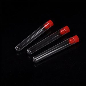 10 pcs Clear Plastic Reageerbuizen met Caps Lab Ronde Fles Buizen 16x100mm