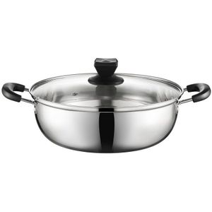 26 cm/28 cm Stewpot Verdikte Rvs Soeppan Anti-aanbak Koken Pan Hotpot Keuken Kookgerei Voor Gasfornuis inductie Kookplaat