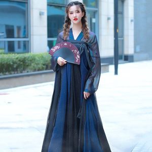 Hanfu Chinese Dans Kostuum Traditionele Podium Outfit Hanfu Vrouwen Oude Jurk Folk Festival Prestaties Kleding