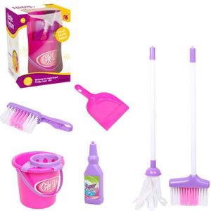 Kinderen Speelhuis Simulatie Mini Cleaning Tools Jongen Meisje Bezem Mop Speelgoed Set