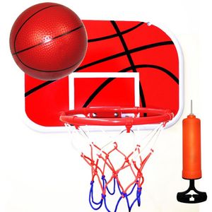 4 Pc Draagbare Basketbal Mini Geel Basketbal Rubber Training Kleine Maat Voor Indoor Basketbal Bal Sport Spel Met Inflator