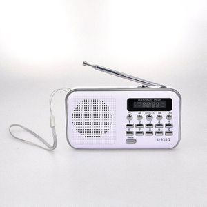 Draagbare Mini Fm Radio Ontvanger 1200Mah Muziekspeler Ondersteuning Tf-kaart U Disk Aux Met Zaklamp 3.5Mm Hoofdtelefoon jack Speaker