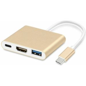 Type C USB 3.1 naar USB-C 4K HDMI USB 3.0 Adapter Kabel 3 in 1 Hub Voor Macbook Pro