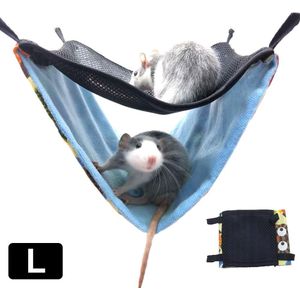 Hamster Hangmat Katoen Nest Double Layer Ademend Mesh Opknoping Bed Nest Voor Chinchilla Fretten Kleine Huisdier Kooi Accessoires