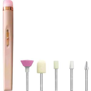 5-In-1 Oplaadbare Manicure Polijstmachine Elektrische Nail Boor Machine Draadloze Oplaadbare Met Led Nail Art Nagellak remover