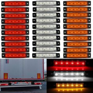 30X6 Led Licht Smd 12V Wit Rood Oranje Truck Trailer Pickup Side Marker Indicatoren Lights Caravan Tractor go Kart