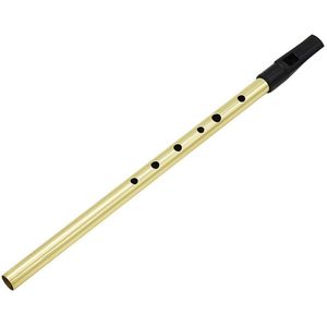Traditionele Tin Penny Whistle 6 Gaten Wind Muziek Instrument Messing Sleutel Van D