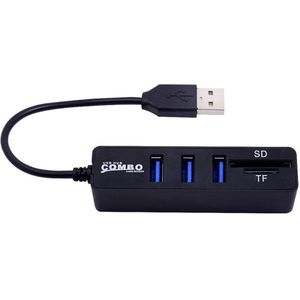 Mini Usb Hub 2.0 Multi Usb 2.0 Hub Usb Splitter 3/6 Port Hub Met Tf Sd Kaartlezer 6 Poort 2.0 Hab Adapter Voor Pc Accessoires