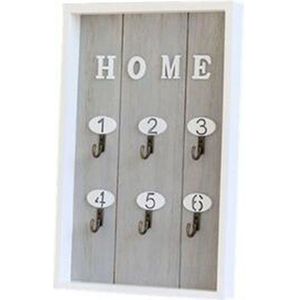 Wandmontage Sleutelhouder Houten Sleutel Organizer Hanger Met 6 Haak Muur Decoratieve Houder Sleutelhouder Muur Minimalistische Muur Haak