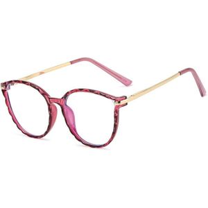 Yooske Optische Anti Blauw Ligth Brilmontuur Vrouwen Mannen Ronde Oversized Brillen Frames Metalen Brillen Clear Lenzen Brillen
