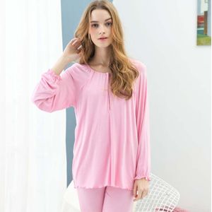 2 Stks/set Effen Modell Moederschap Verpleging Nachtkleding Borstvoeding Pyjama Voor Zwangere Vrouwen Zwangerschap Huishoudelijke Nachtkleding