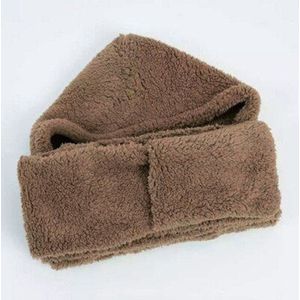 3 In 1 Women Winter Warm Soft Hood Scarf Snood Pocket Hats Gloves Hooded Srarves Scarf Hat Glove 3 Piece Sets