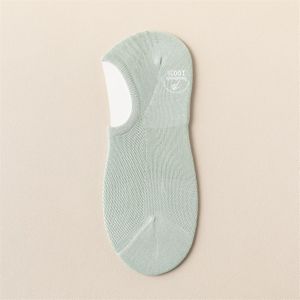 Vrouwen Sokken Pure Katoen Effen Kleur Mode No Show Ongedwongen Sok Slippers Vrouwelijke Onzichtbare Ademende Anti-Slip stijl