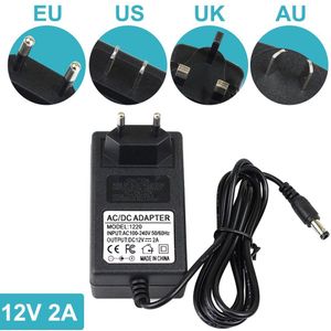 Voeding Dc 12V 2A Voeding Adapter Ac 100-240V Volt Universele Voeding Adapter Voor wifi Ip Camera Power