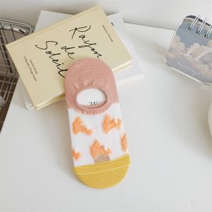 2022 Zomer Vrouw Sokken Slippers Anti-Slip Siliconen Onzichtbare No Show Sokken Vrouwen Ultra-Dunne Transparante Kristal zijden Sokken
